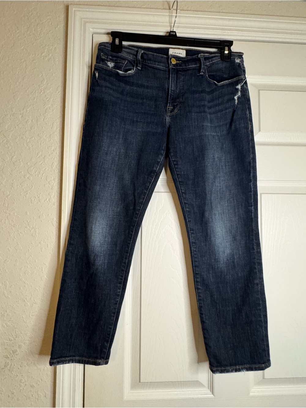 Frame Denim Dark Indigo Boyfriend Jeans